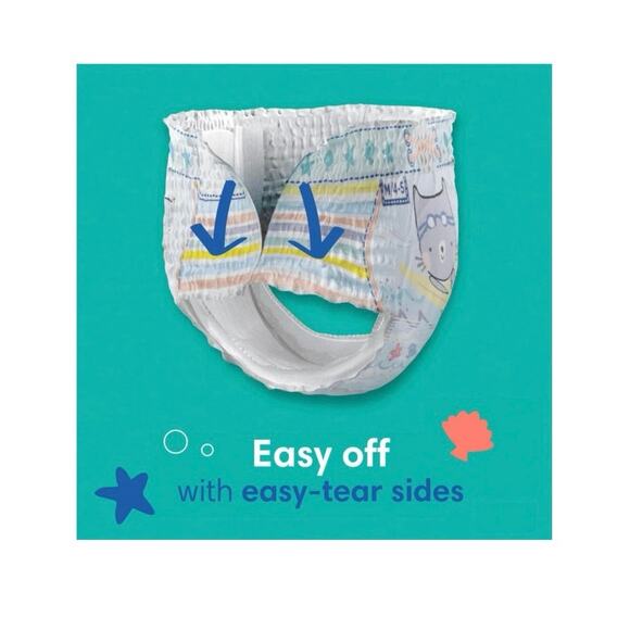 Pampers Splashers Disposable Swim Diapers Size 4 (20-33lbs), 18 count New Pack - Picture 4 of 7